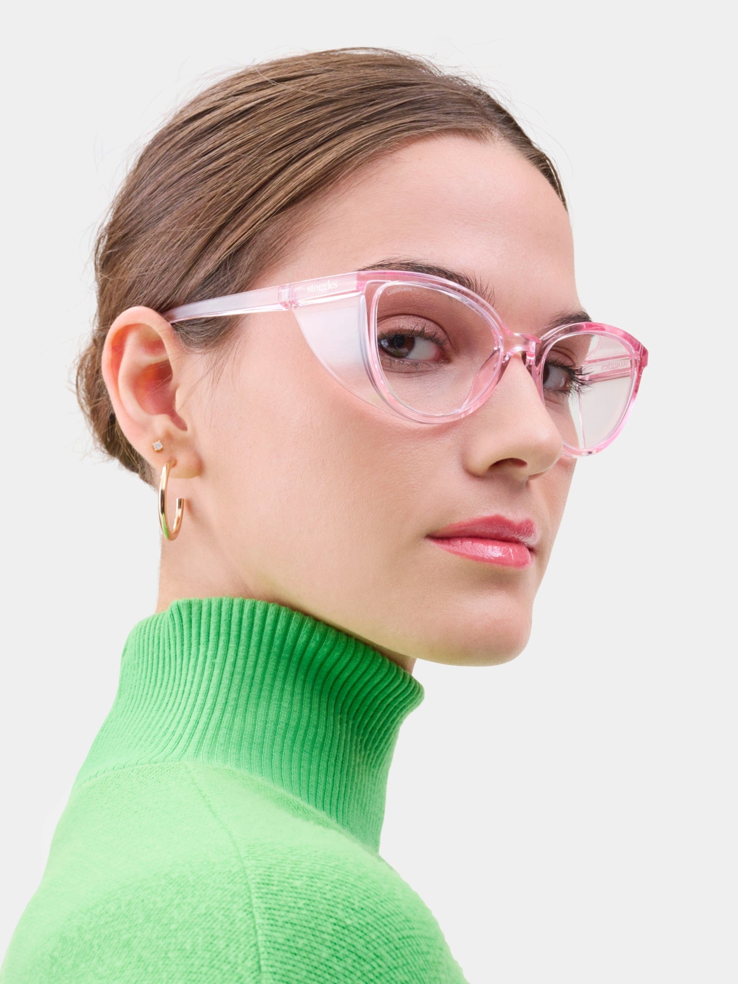 Stoggles Cat Eye Safety Glasses with Clear Anti-Fog Lens