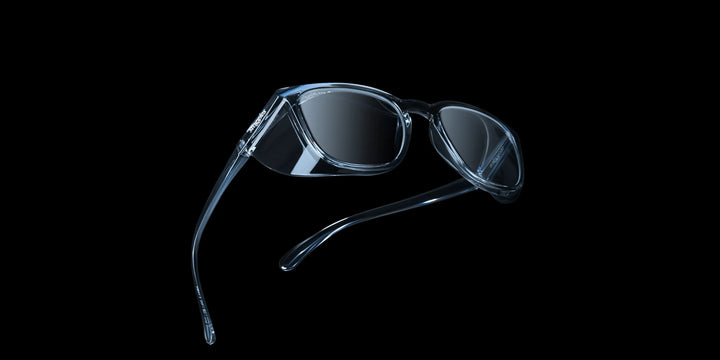 Blue Stoggles on a black background